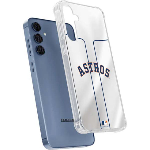 MLB Houston Astros Jersey Galaxy A35 5G Clear Case